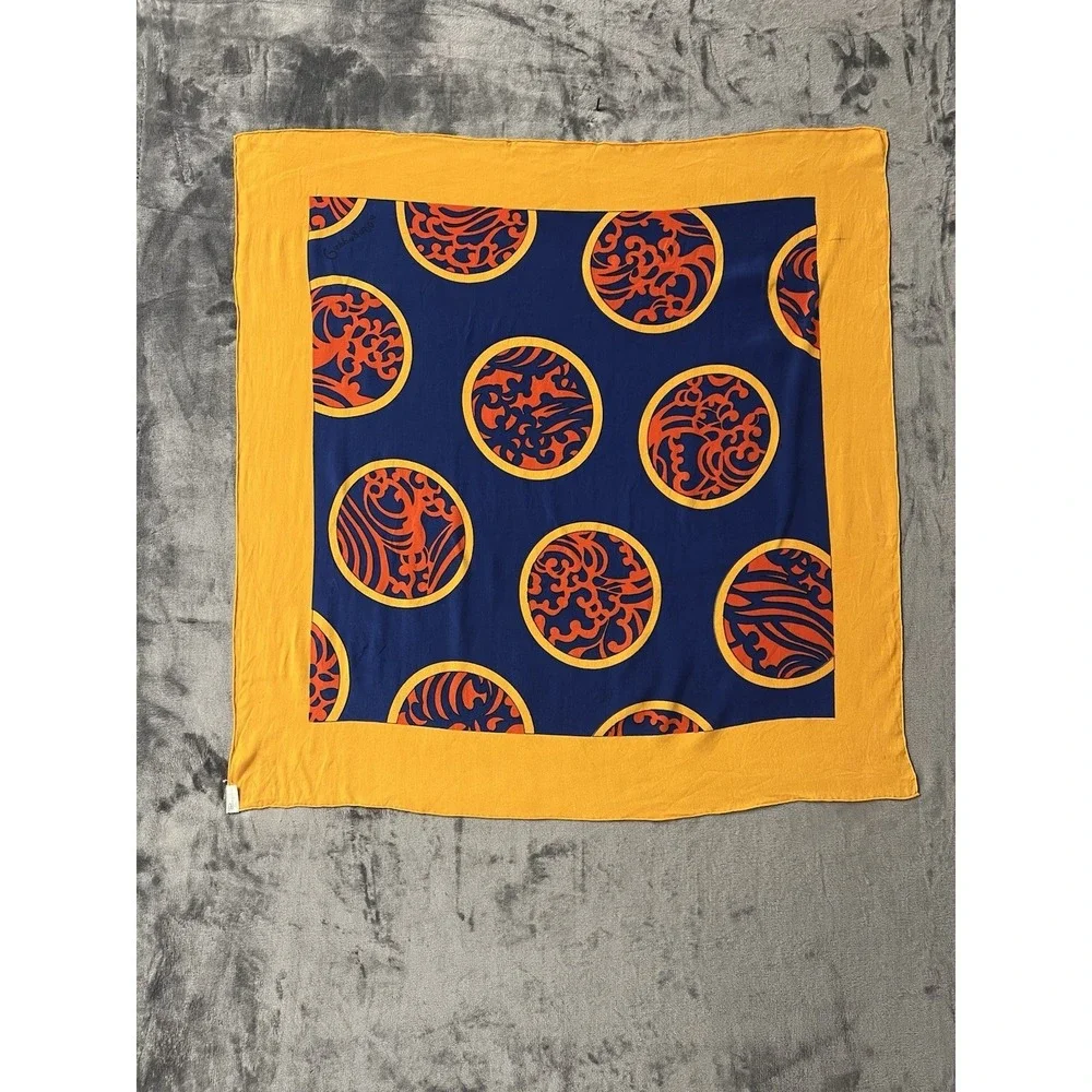 Vintage Pappagallo 100% Silk Medallion Print Scarf